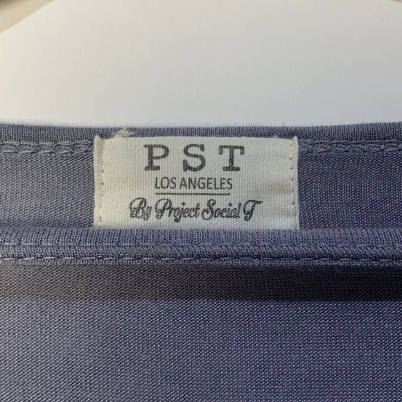 Women's PST Project Social Tee Keyhole Choker 3/4 Sleeve Top XS M New 7524 - Picture 5 of 9